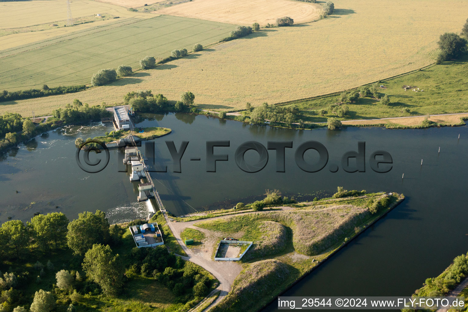 Moselle lock in Bertrange in the state Moselle, France