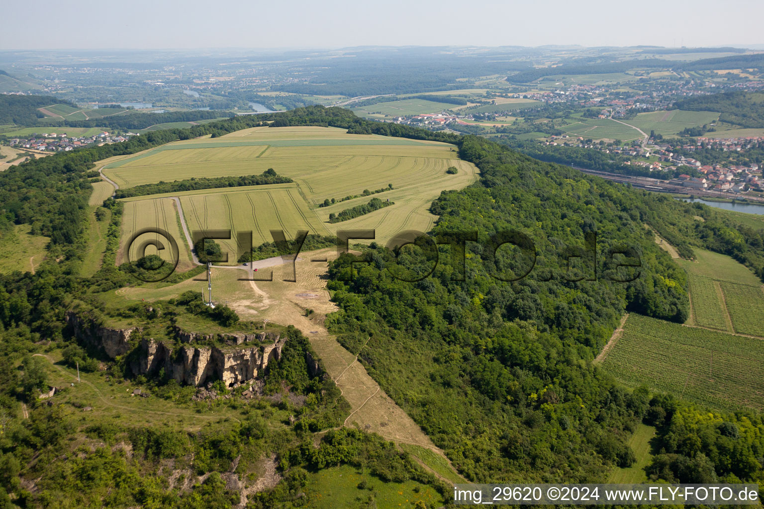 Aerial view of Contz-les-Bains in the state Moselle, France