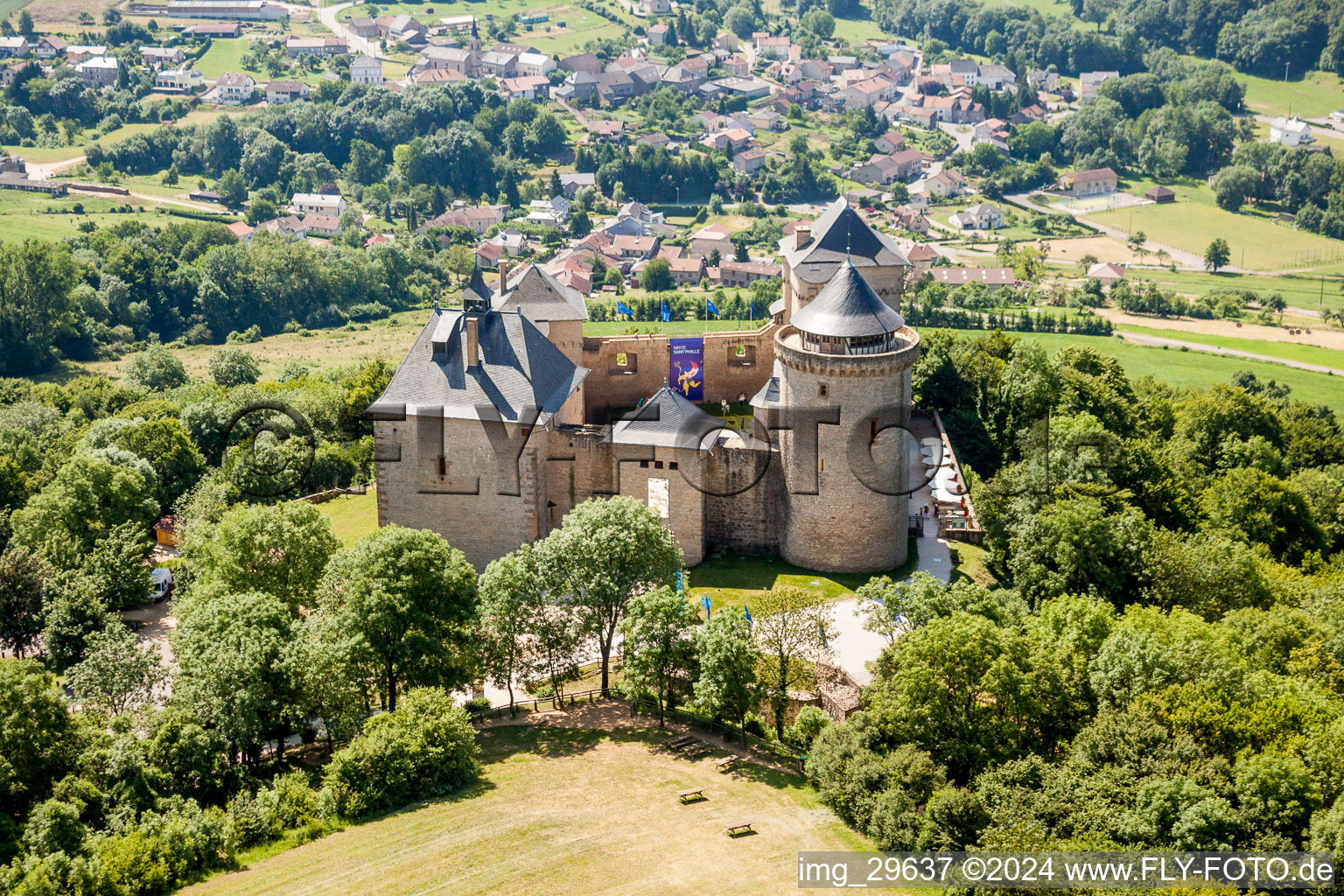 Castle of Schloss Malbrouck in Manderen in Grand Est, France