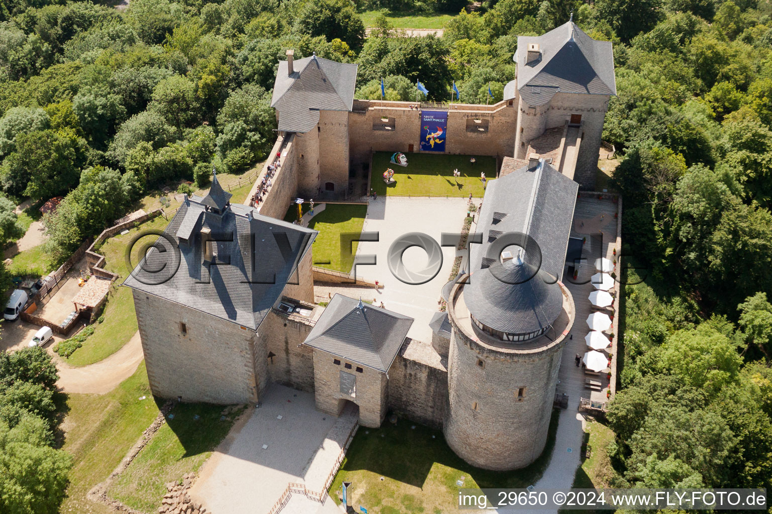 Castle of Chateau de Malbrouck in Manderen in Alsace-Champagne-Ardenne-Lorraine, France