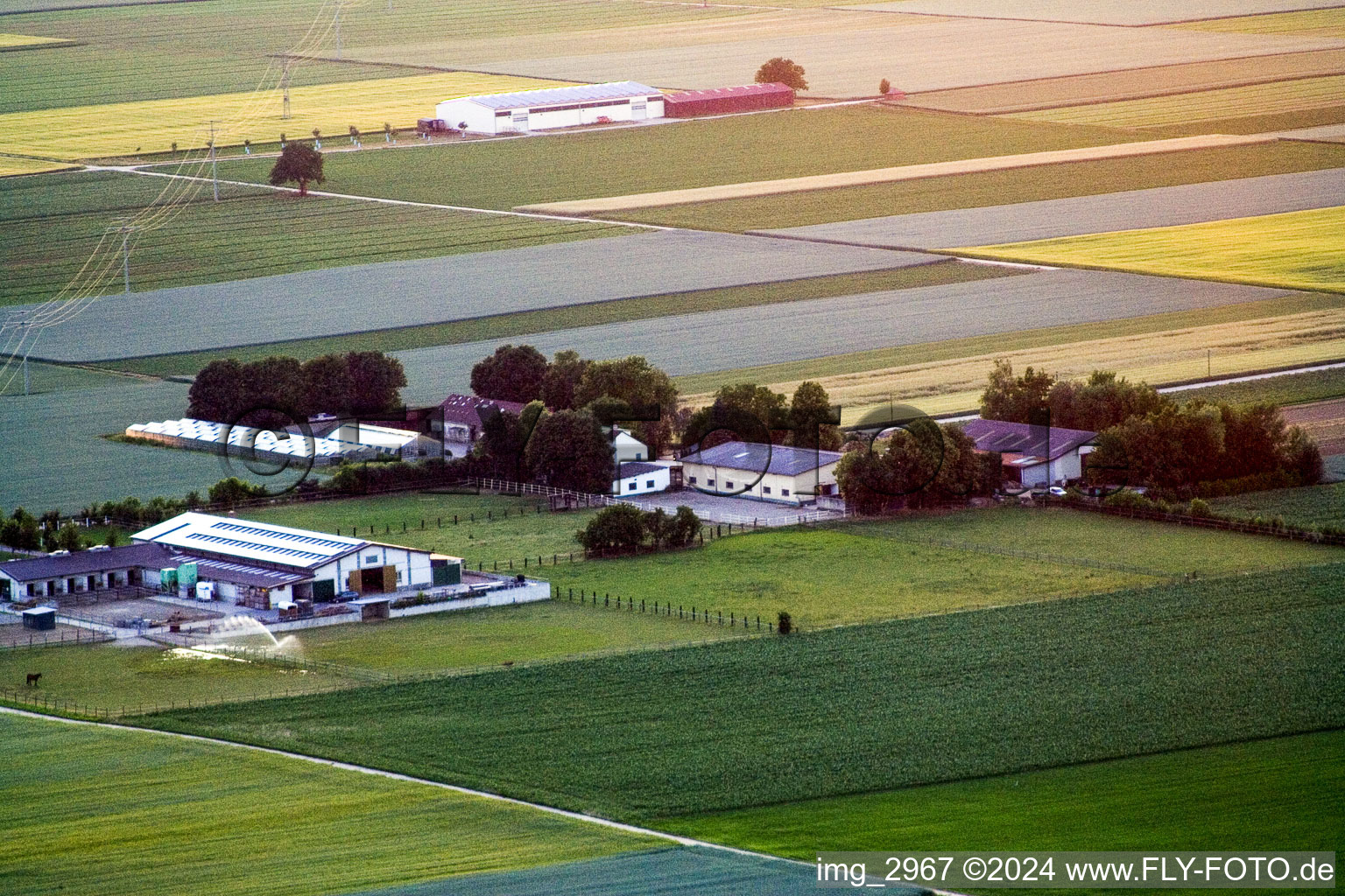 Knittelsheim in the state Rhineland-Palatinate, Germany viewn from the air