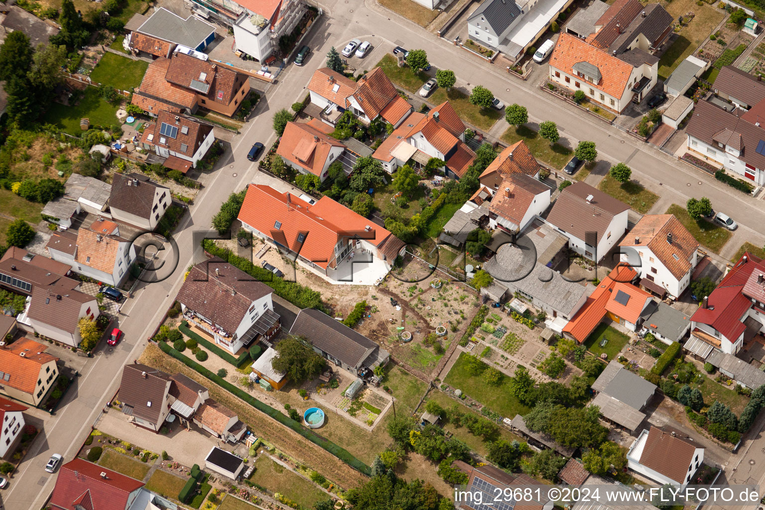 Oblique view of Kandel in the state Rhineland-Palatinate, Germany