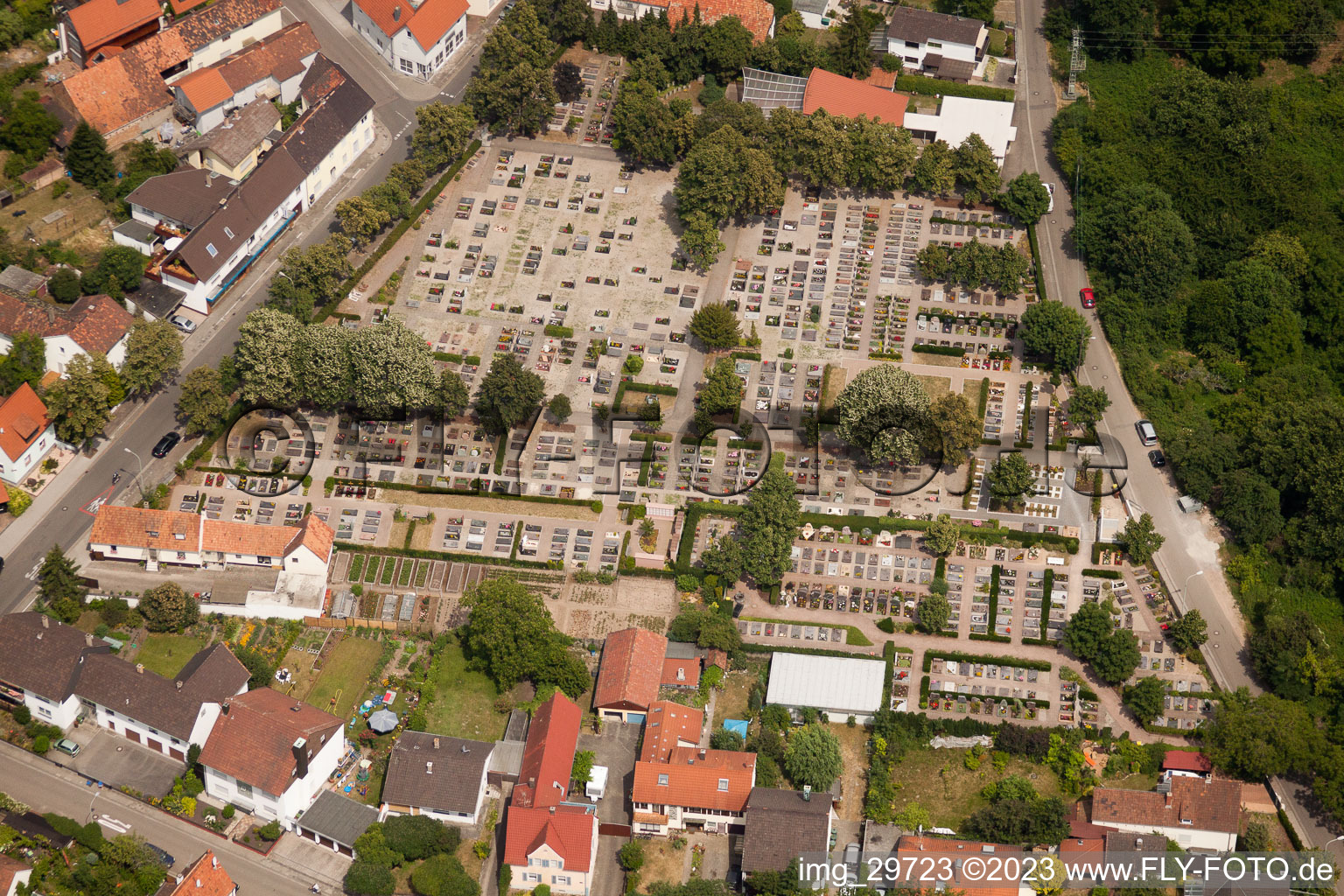 Cemetery in Jockgrim in the state Rhineland-Palatinate, Germany