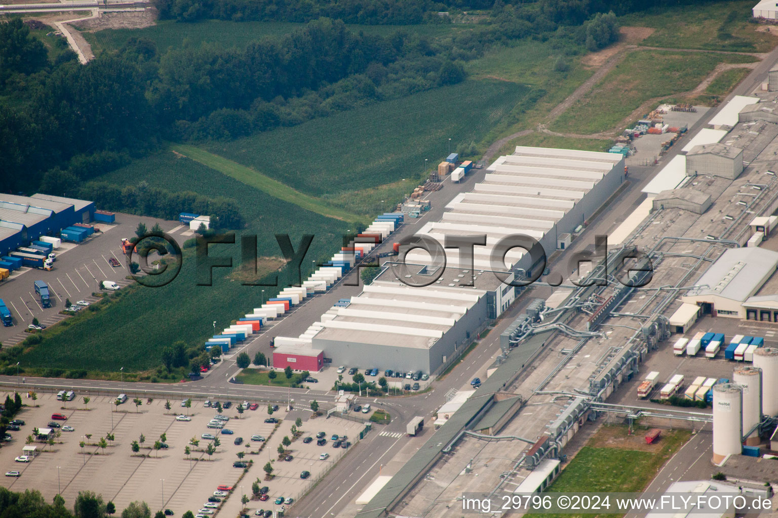 Nolte furniture and woodworks in Germersheim in the state Rhineland-Palatinate, Germany out of the air