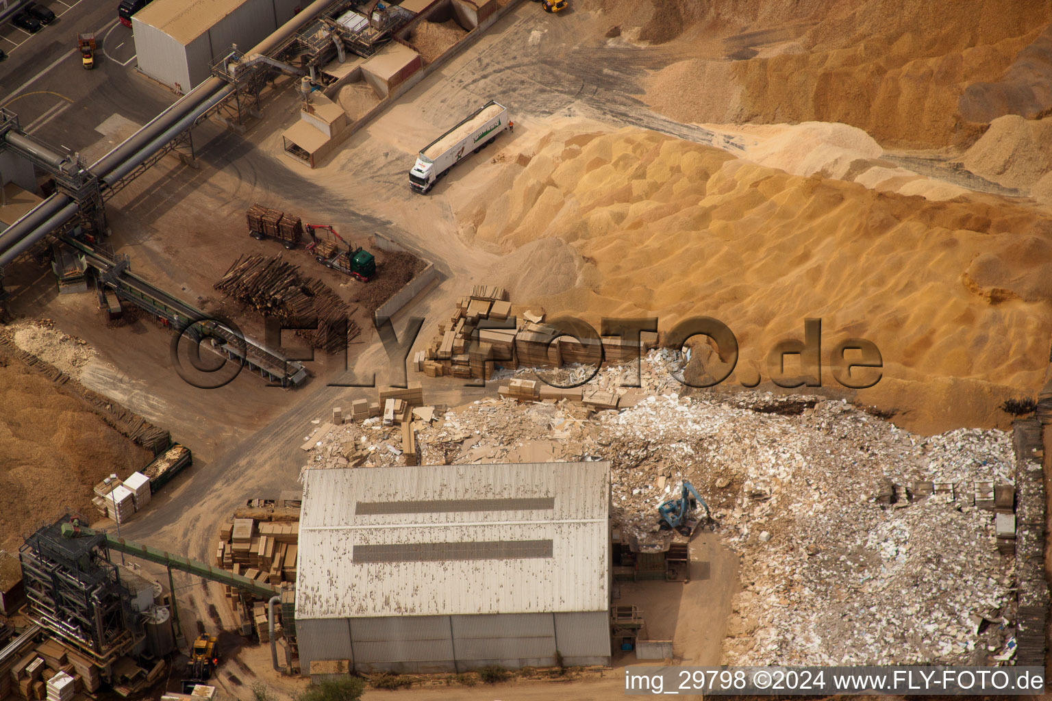 Nolte furniture and woodworks in Germersheim in the state Rhineland-Palatinate, Germany from the plane