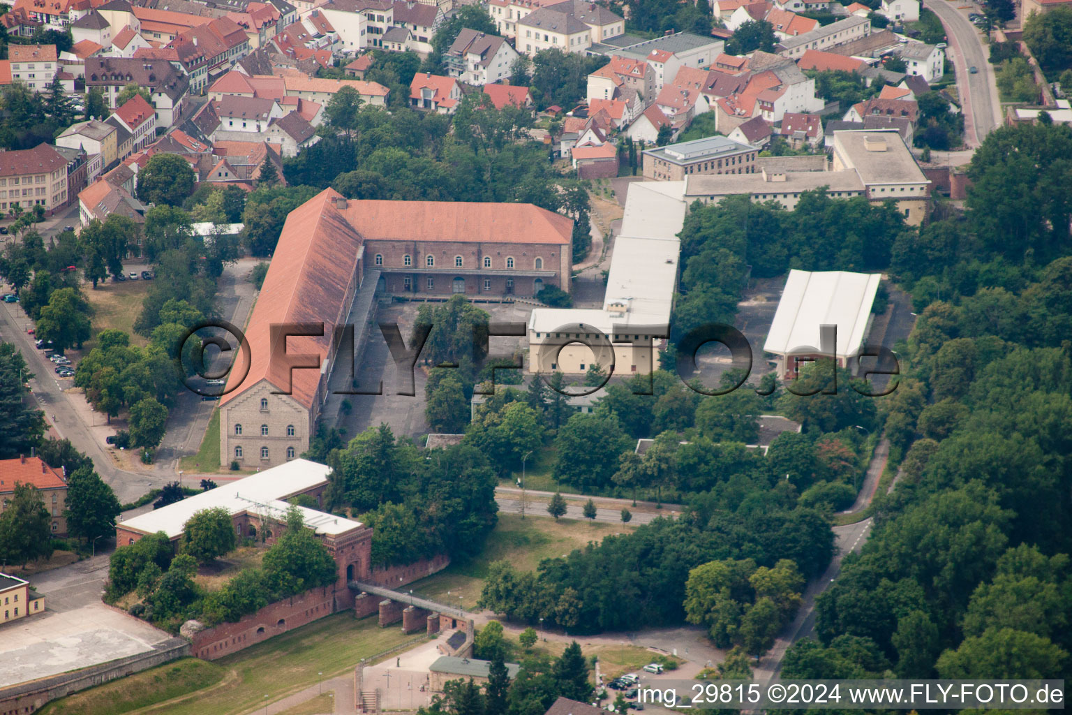 Germersheim in the state Rhineland-Palatinate, Germany from above