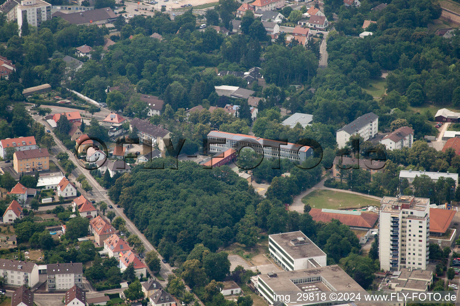 Drone image of Germersheim in the state Rhineland-Palatinate, Germany