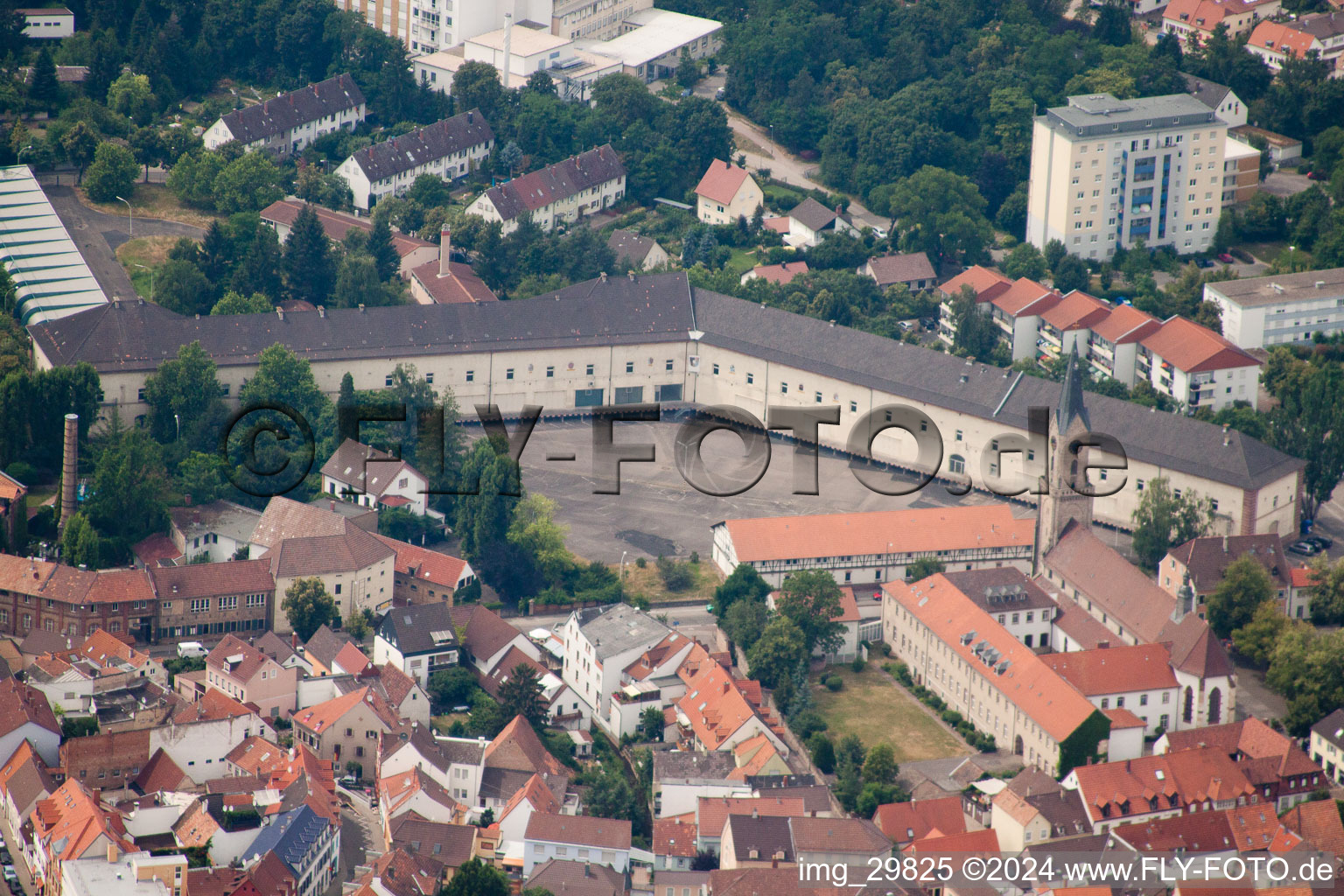 Germersheim in the state Rhineland-Palatinate, Germany viewn from the air