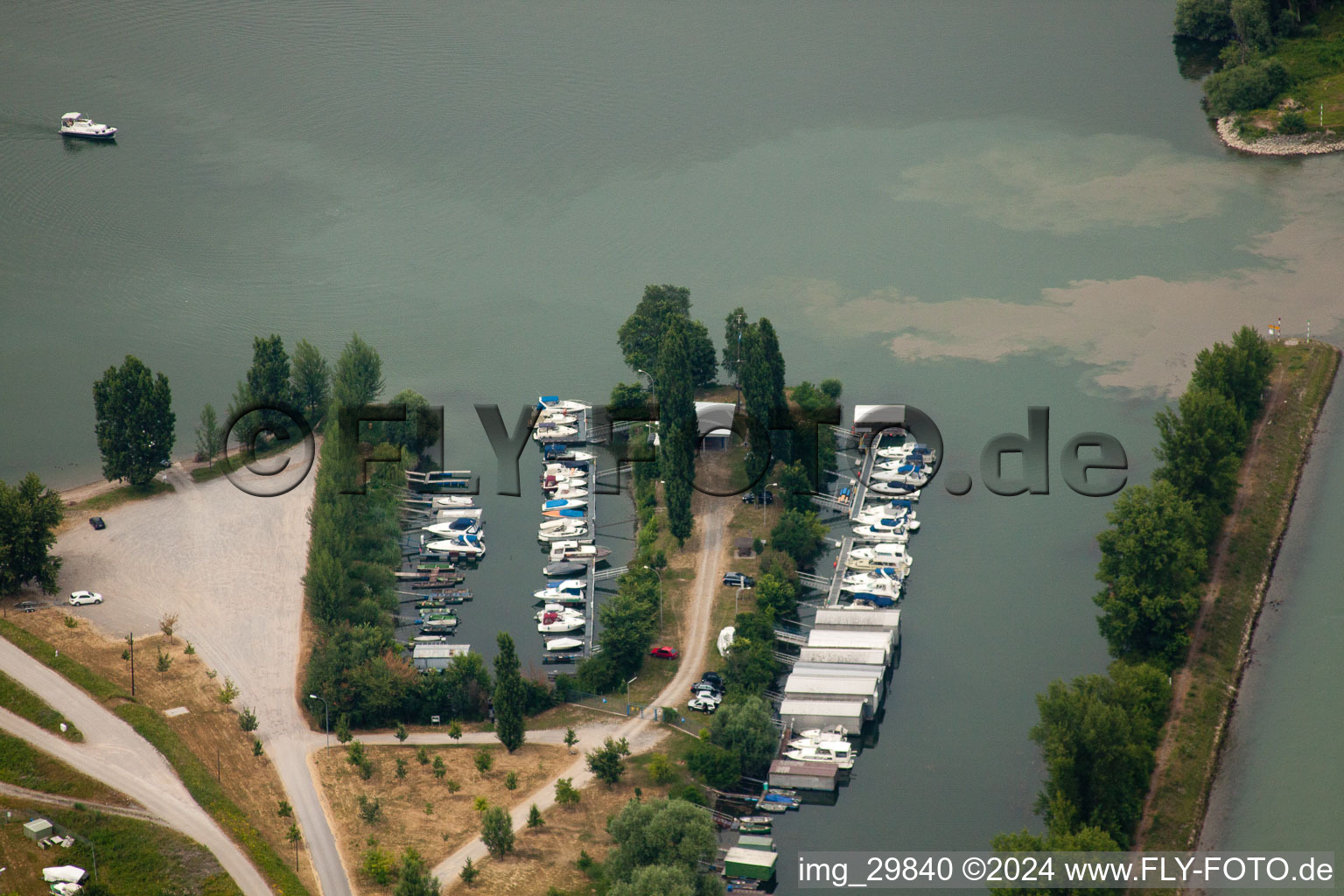 Marina in Germersheim in the state Rhineland-Palatinate, Germany