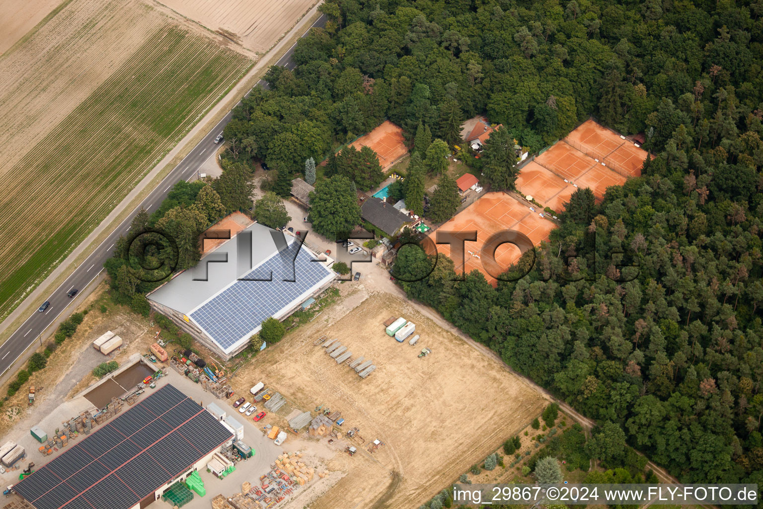 Tennis club in Neulußheim in the state Baden-Wuerttemberg, Germany