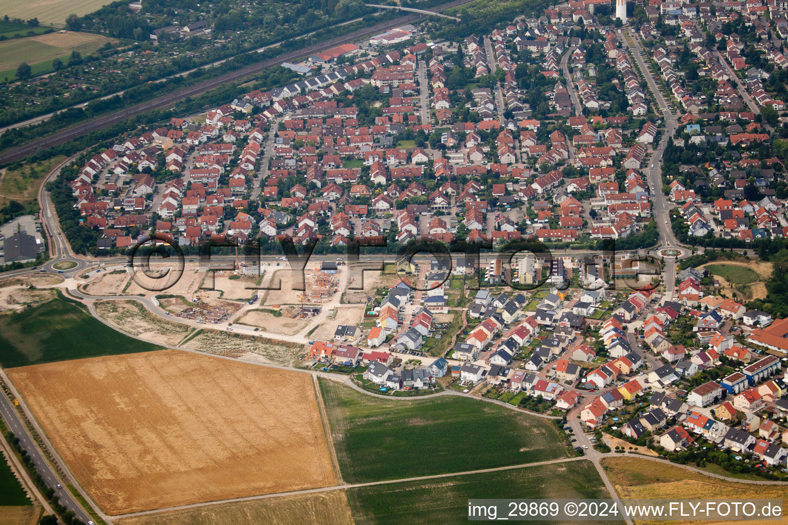 Hockenheim in the state Baden-Wuerttemberg, Germany out of the air