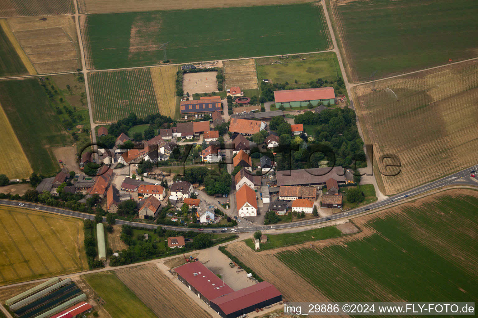 District Bruchhausen in Sandhausen in the state Baden-Wuerttemberg, Germany