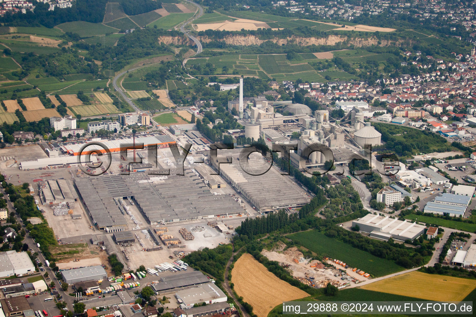 Heidelberg Cement in Leimen in the state Baden-Wuerttemberg, Germany