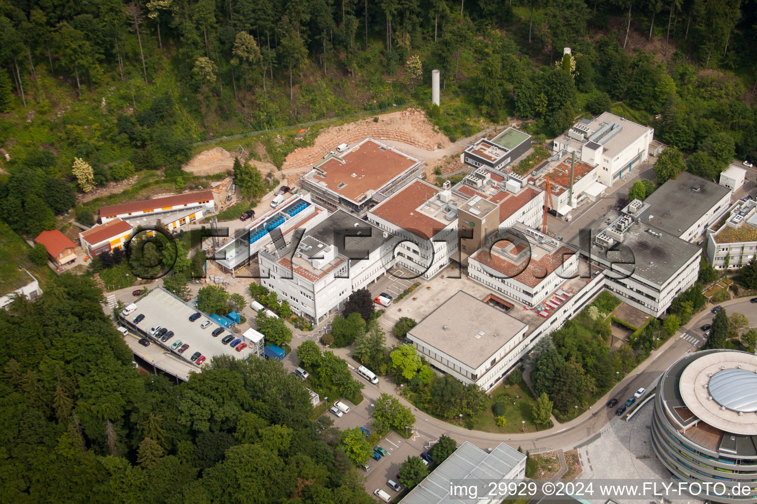 Oblique view of EMBL in the district Rohrbach in Heidelberg in the state Baden-Wuerttemberg, Germany