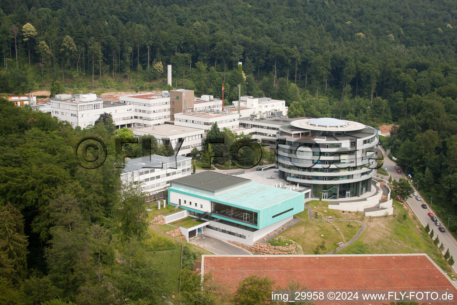 EMBL in the district Rohrbach in Heidelberg in the state Baden-Wuerttemberg, Germany from the plane