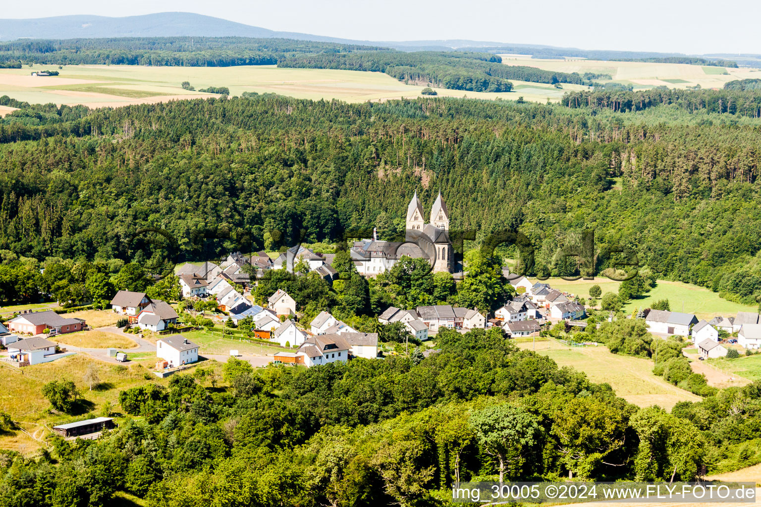 Complex of buildings of the monastery Hunsrueckdom / Kloster Ravengiersburg in Ravengiersburg in the state Rhineland-Palatinate, Germany