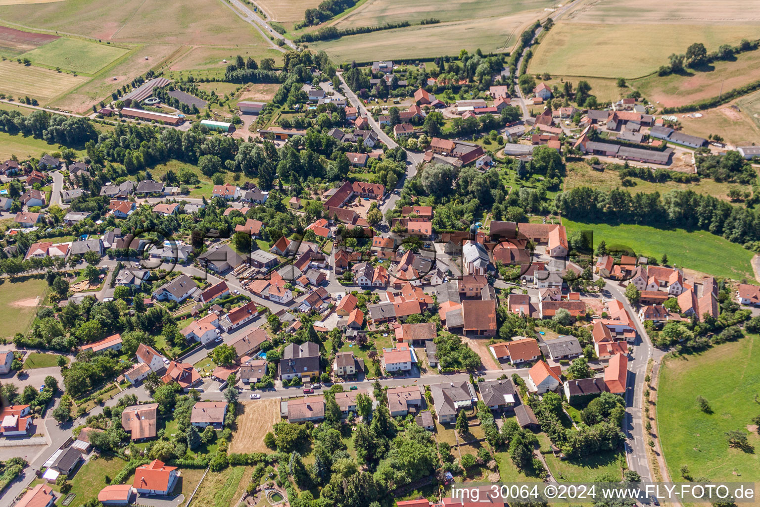 Village view in Weitersweiler in the state Rhineland-Palatinate, Germany