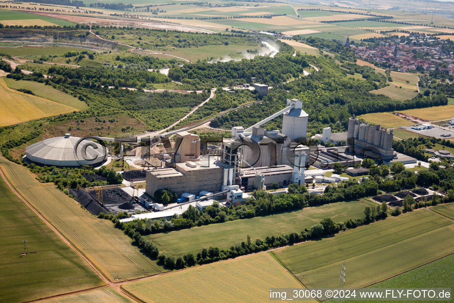 Dyckerhoff cement plant in Göllheim in the state Rhineland-Palatinate, Germany