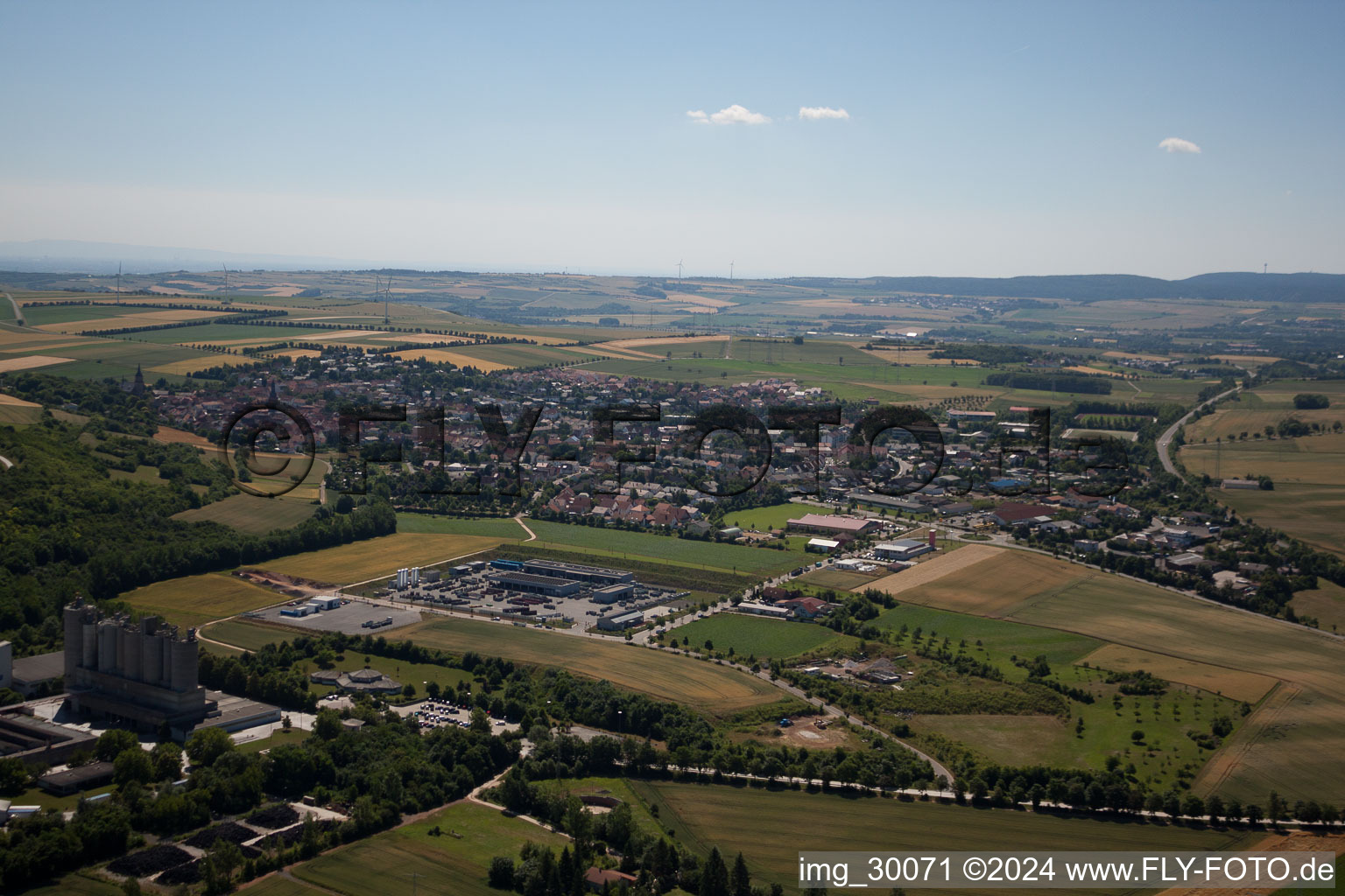 Göllheim in the state Rhineland-Palatinate, Germany out of the air