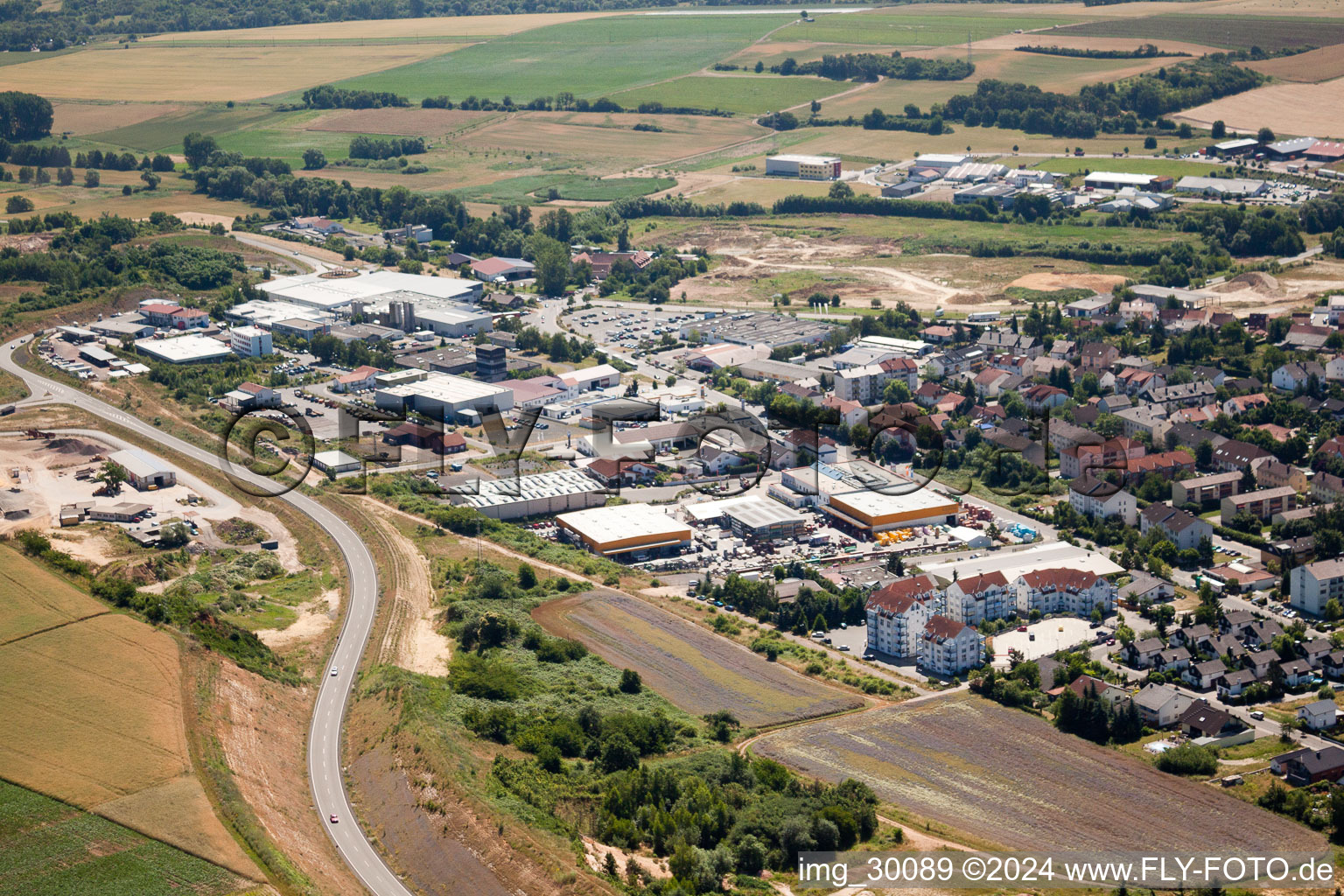 Eisenberg in the state Rhineland-Palatinate, Germany from the drone perspective