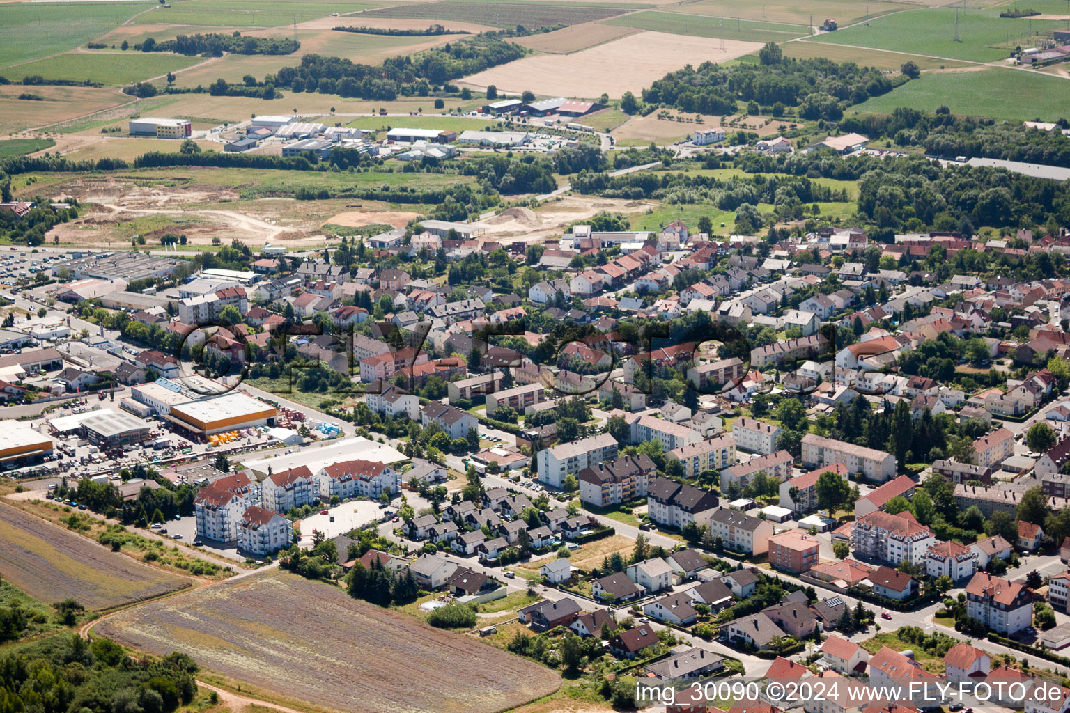 Eisenberg in the state Rhineland-Palatinate, Germany seen from a drone