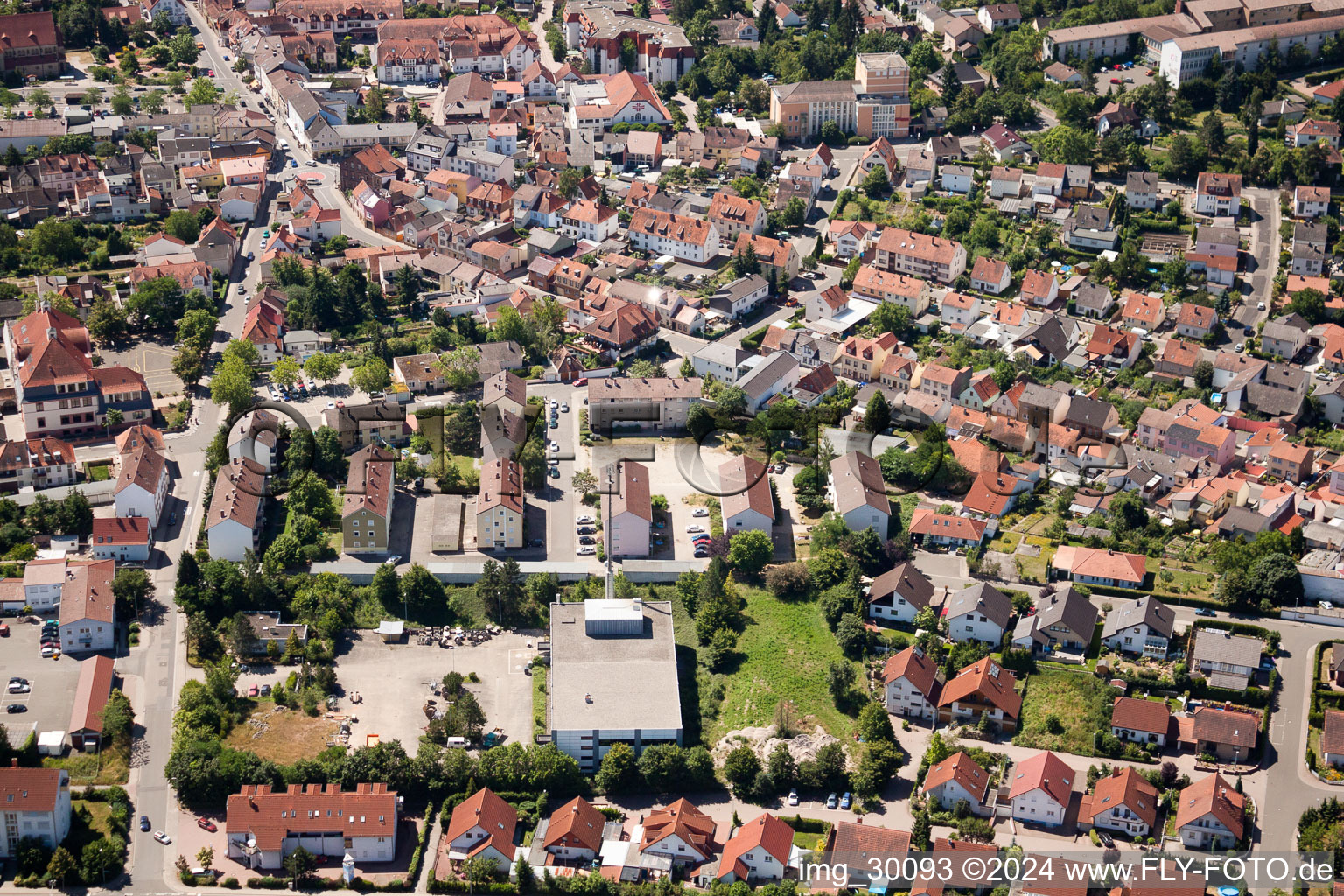 Oblique view of Eisenberg in the state Rhineland-Palatinate, Germany