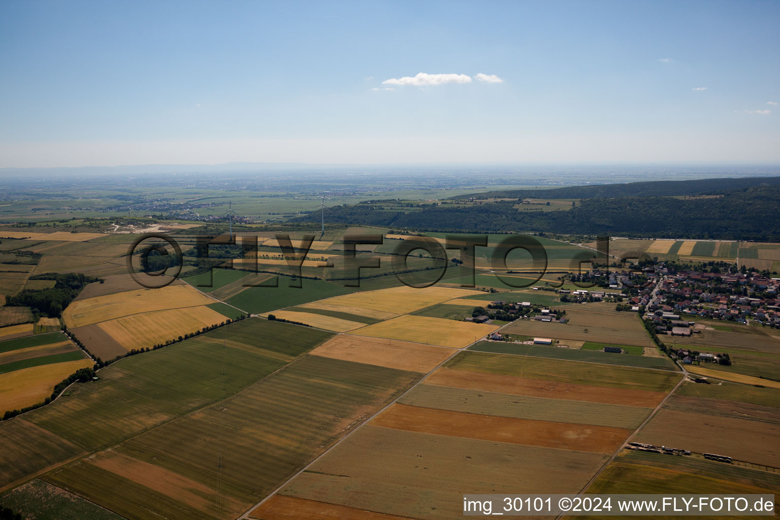 Aerial view of Tiefenthal in the state Rhineland-Palatinate, Germany