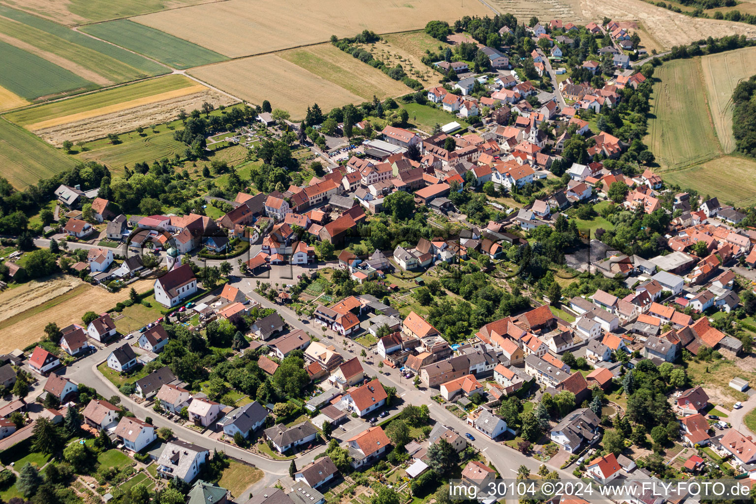 Village view in Tiefenthal in the state Rhineland-Palatinate, Germany