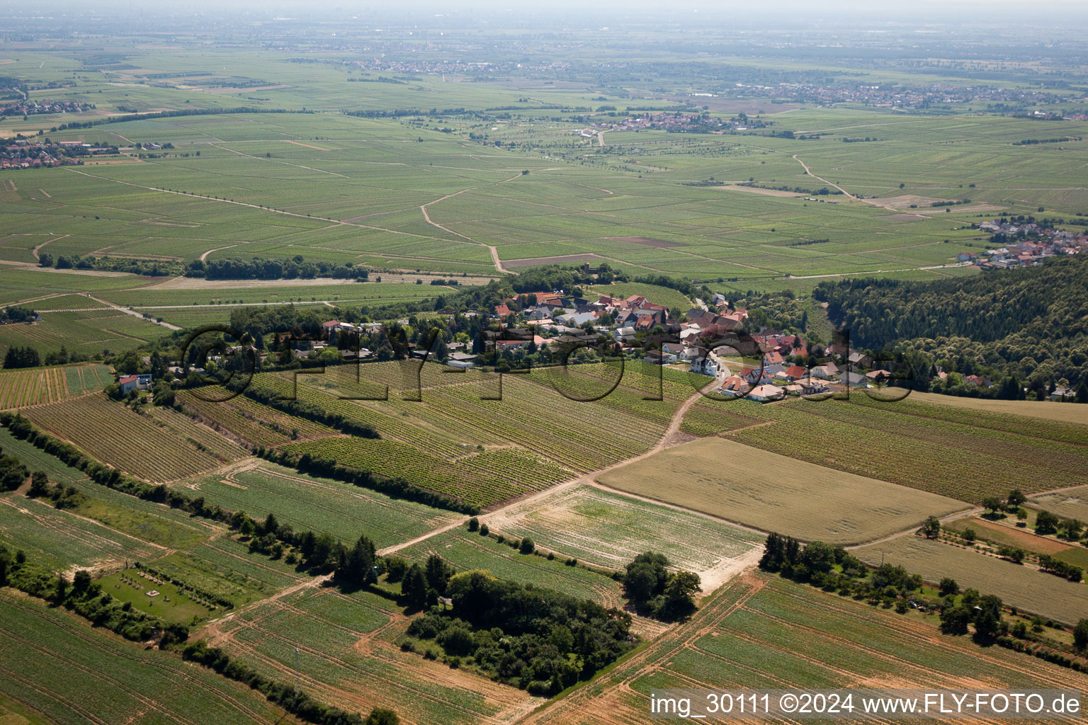 Village view in Mertesheim in the state Rhineland-Palatinate, Germany