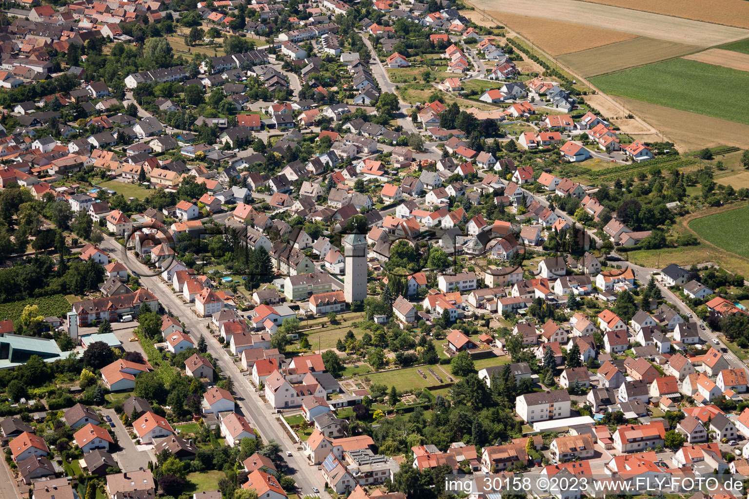 Water tower in the district Lachen in Neustadt an der Weinstraße in the state Rhineland-Palatinate, Germany