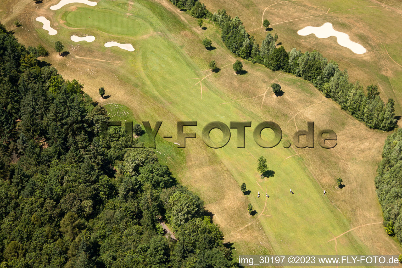 Aerial photograpy of Golf Club Dreihof in Essingen in the state Rhineland-Palatinate, Germany