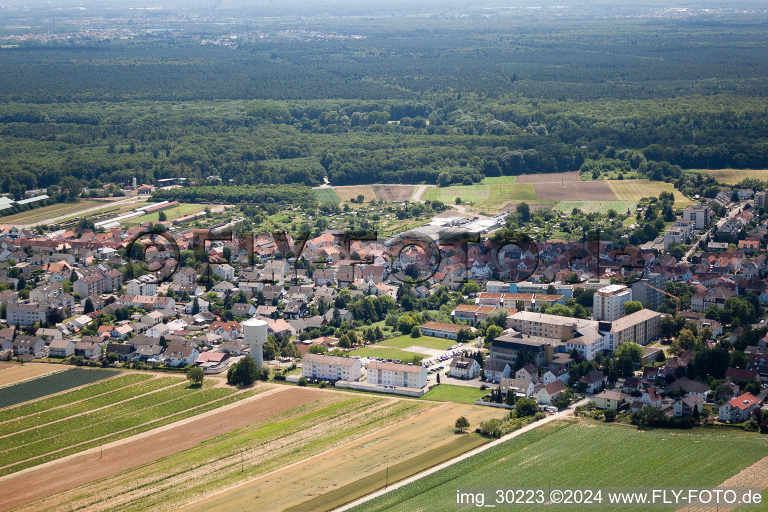 Drone image of Kandel in the state Rhineland-Palatinate, Germany