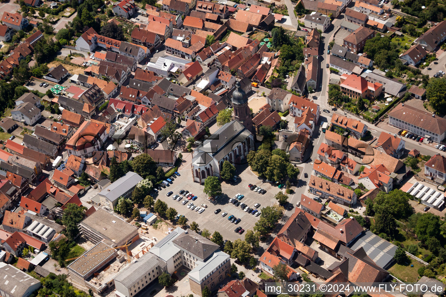 Aerial view of Kandel in the state Rhineland-Palatinate, Germany