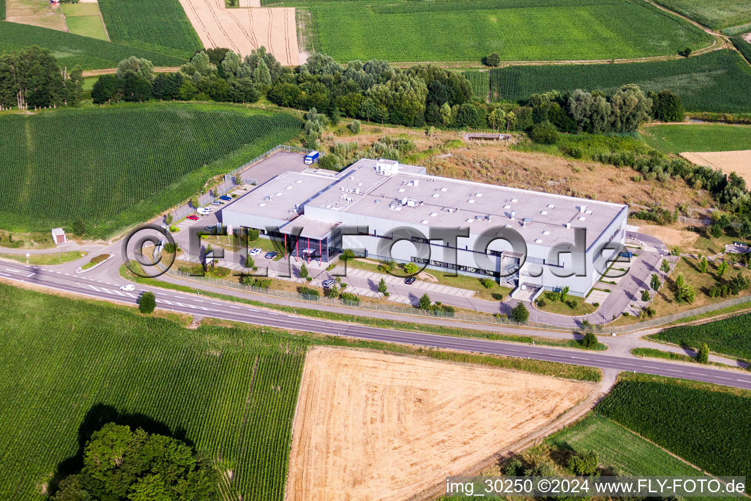 Building and production halls on the premises of ADA Cosmetics International GmbH in the district Bodersweier in Kehl in the state Baden-Wurttemberg, Germany