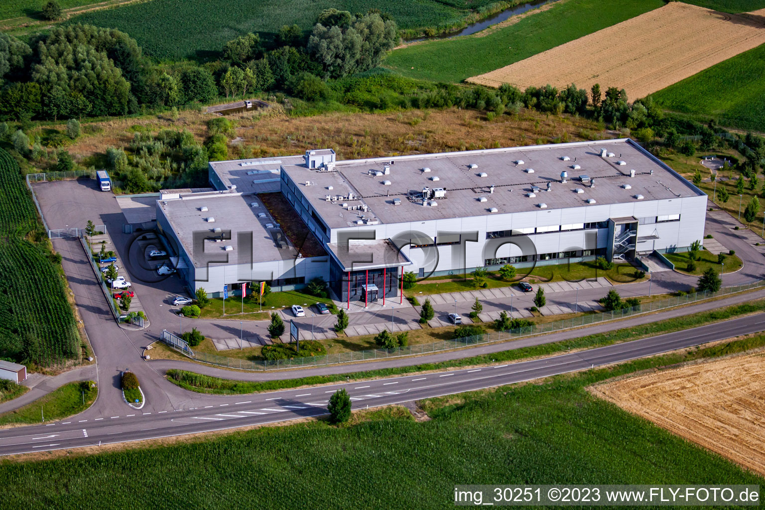ADA Cosmetics International GmbH in the district Bodersweier in Kehl in the state Baden-Wuerttemberg, Germany out of the air