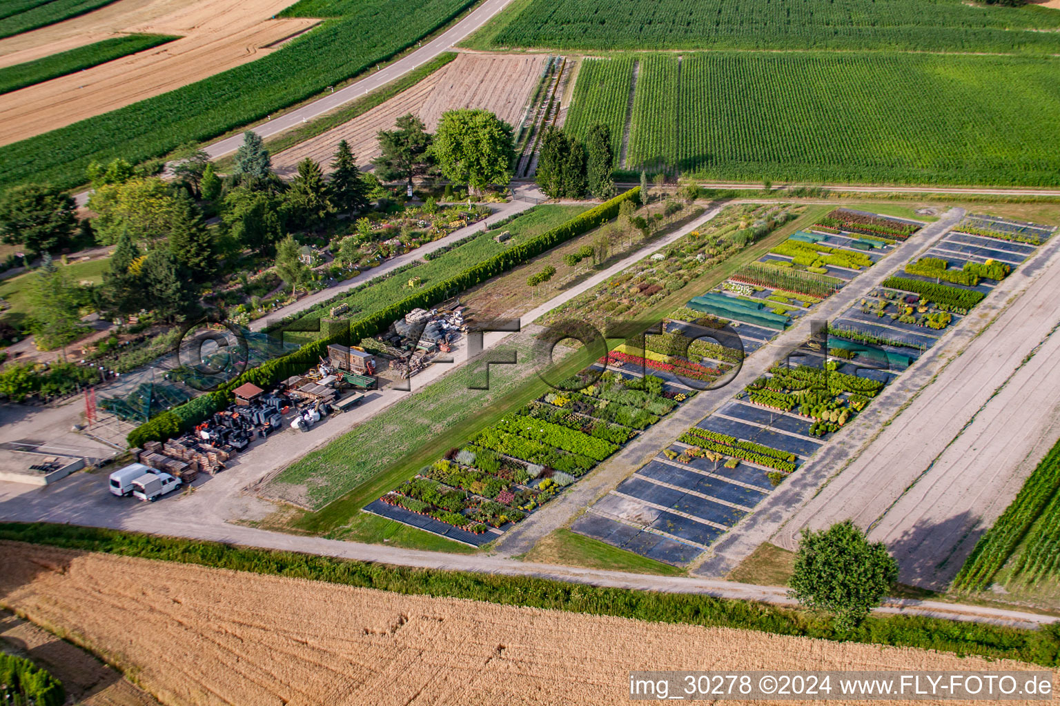 Aerial photograpy of Garden Times Black in the district Bodersweier in Kehl in the state Baden-Wuerttemberg, Germany