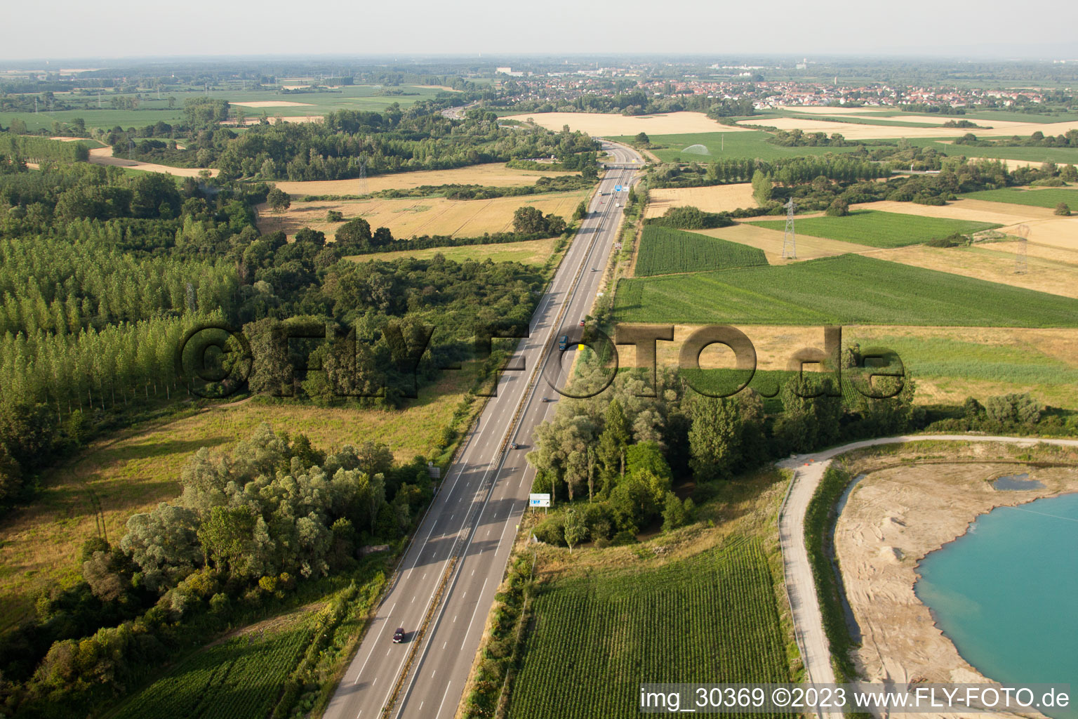 A35 motorway in Gambsheim in the state Bas-Rhin, France