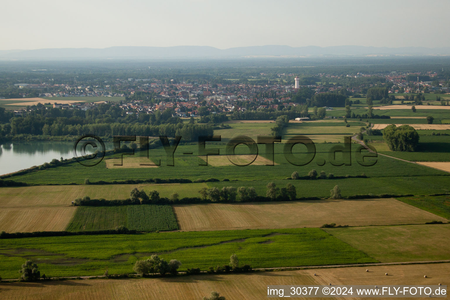 Bischwiller in the state Bas-Rhin, France out of the air