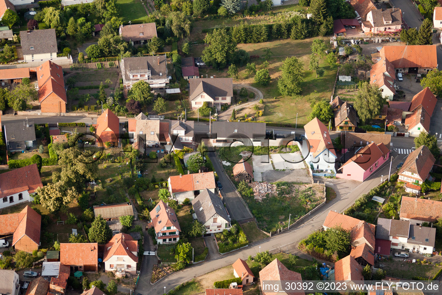 Bischwiller in the state Bas-Rhin, France out of the air