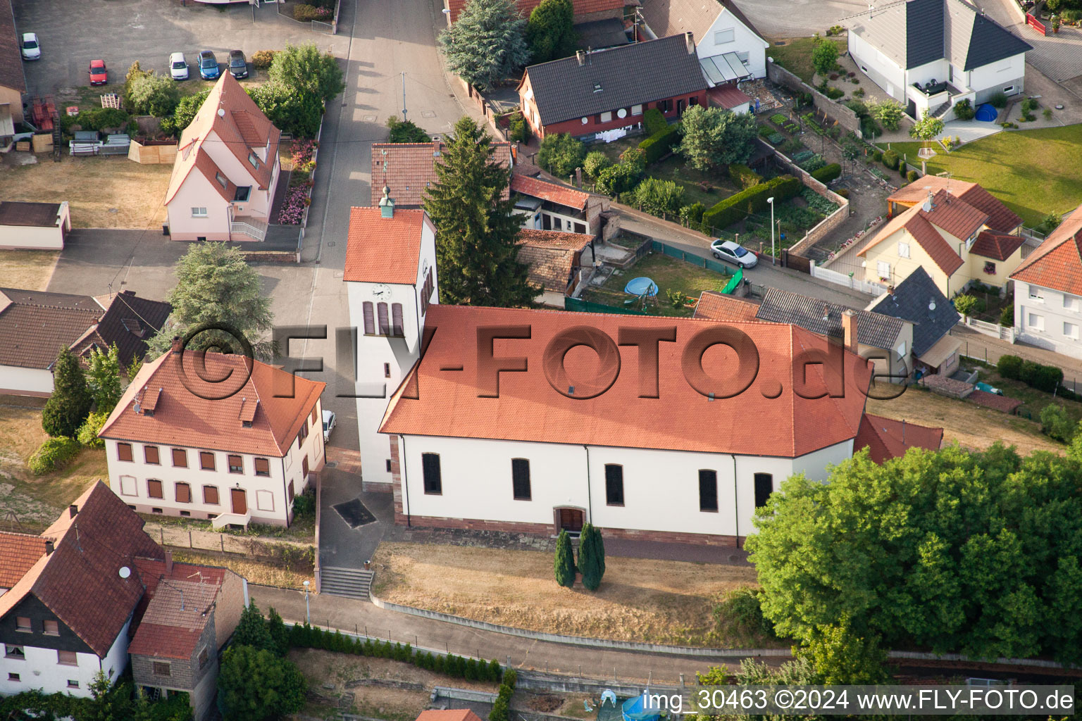 Drone recording of Schirrhein in the state Bas-Rhin, France