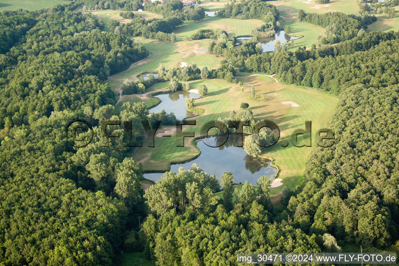 Aerial view of Golf Club Soufflenheim Baden-Baden in Soufflenheim in the state Bas-Rhin, France