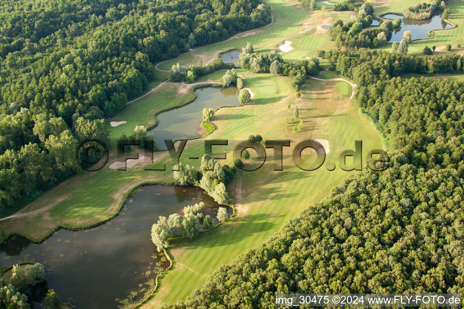 Oblique view of Golf Club Soufflenheim Baden-Baden in Soufflenheim in the state Bas-Rhin, France