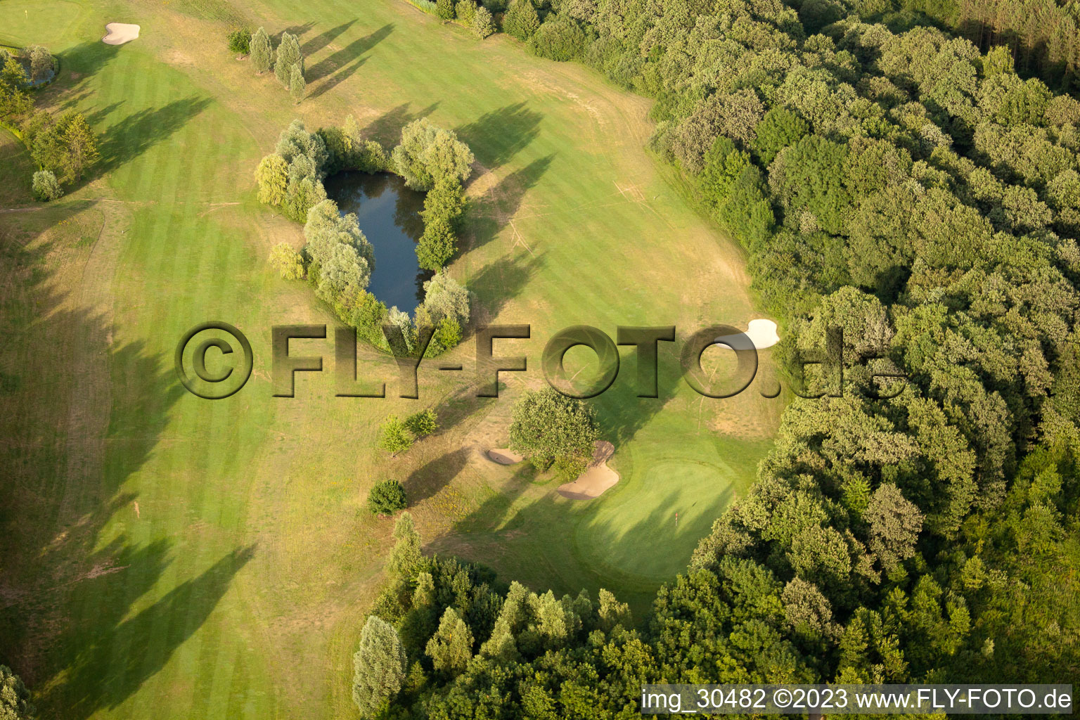 Drone recording of Golf club Soufflenheim Baden-Baden in Soufflenheim in the state Bas-Rhin, France