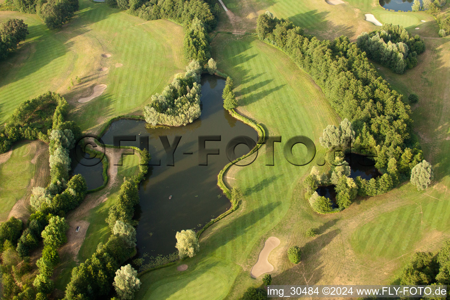 Golf club Soufflenheim Baden-Baden in Soufflenheim in the state Bas-Rhin, France from the drone perspective