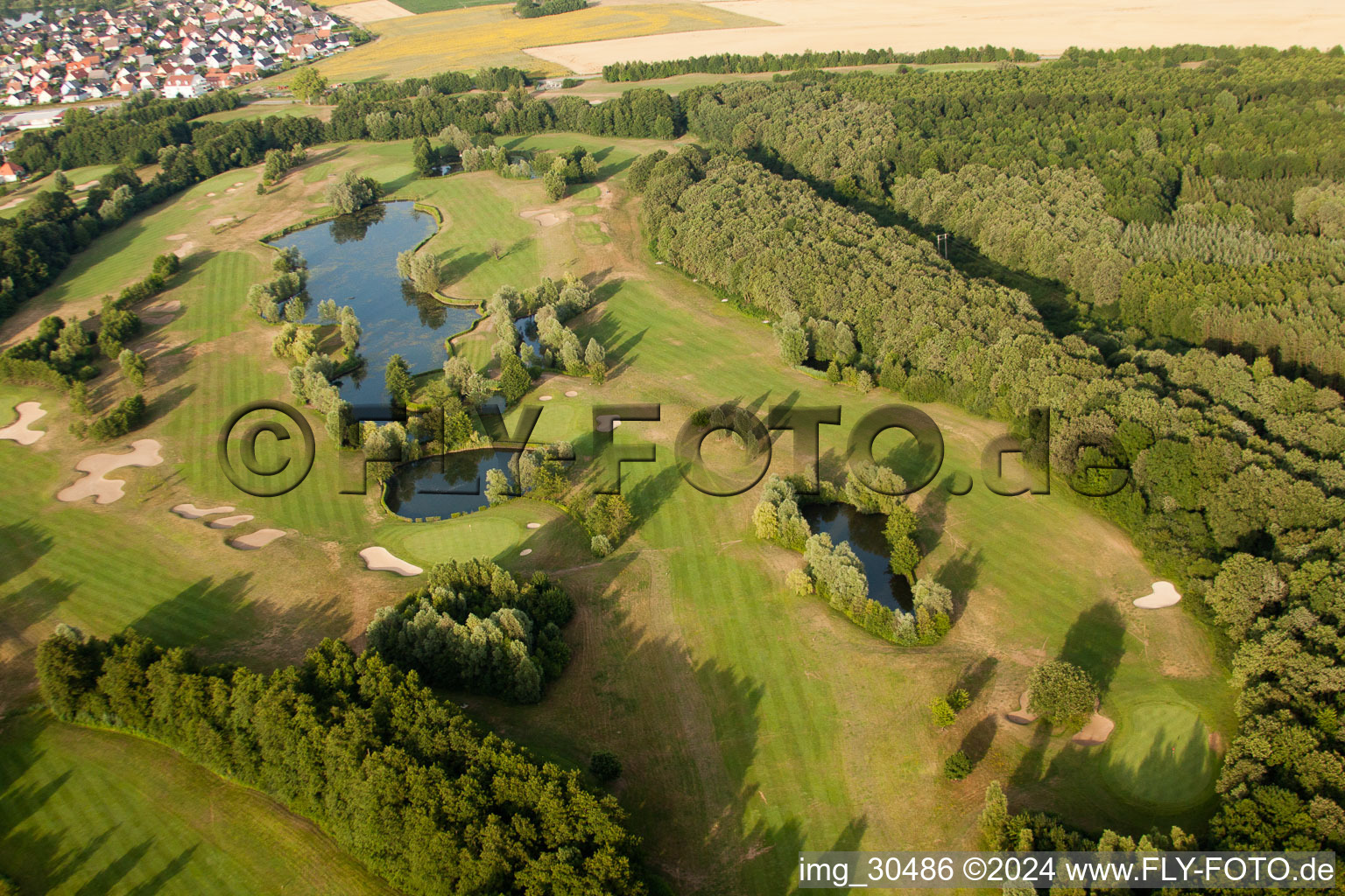 Golf Club Soufflenheim Baden-Baden in Soufflenheim in the state Bas-Rhin, France seen from a drone