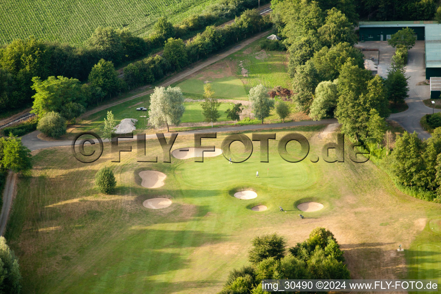 Oblique view of Golf Club Soufflenheim Baden-Baden in Soufflenheim in the state Bas-Rhin, France