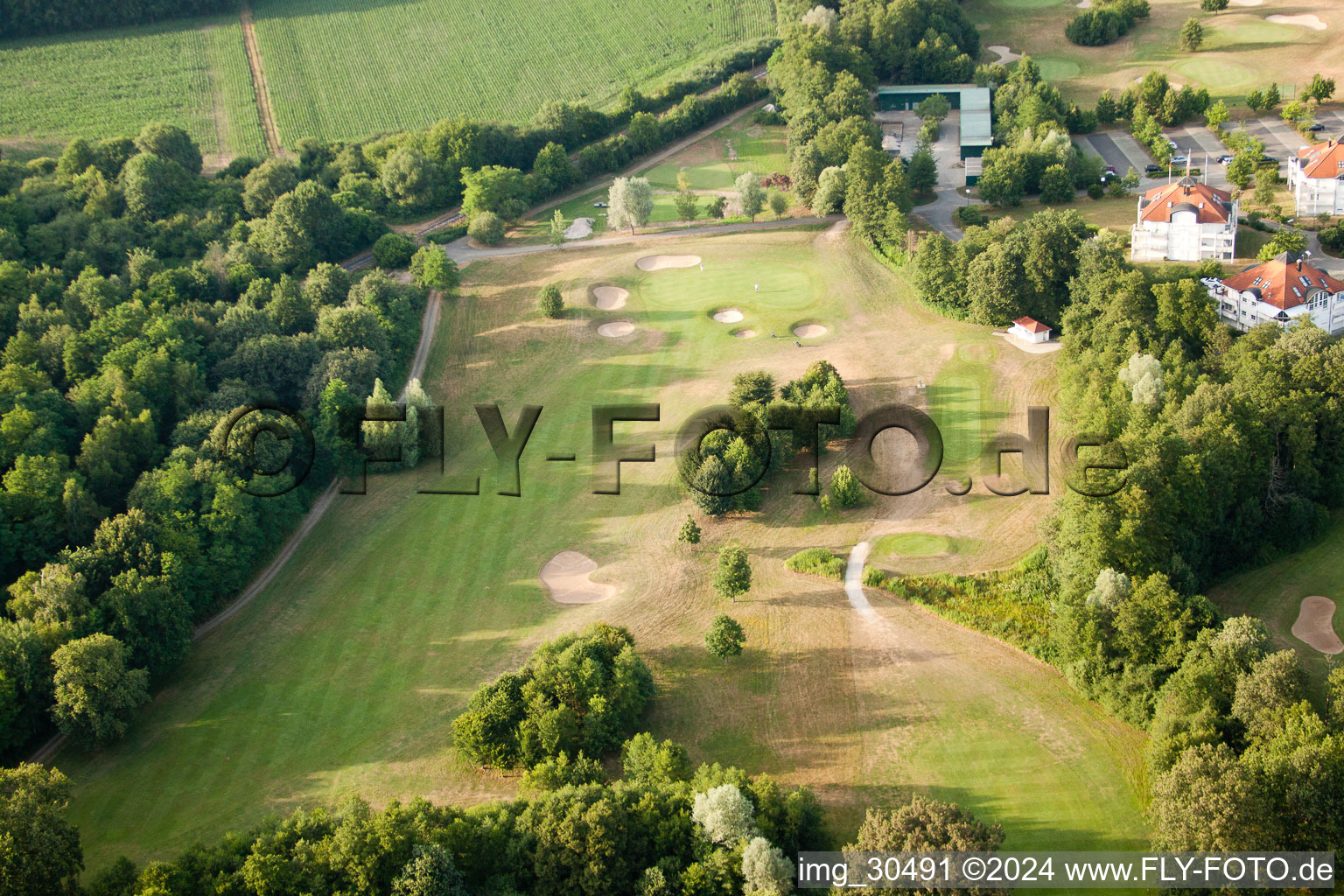 Golf Club Soufflenheim Baden-Baden in Soufflenheim in the state Bas-Rhin, France from above