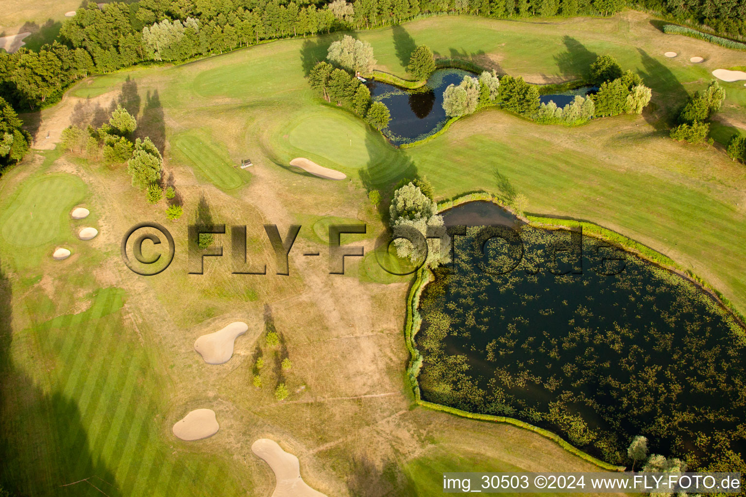 Golf Club Soufflenheim Baden-Baden in Soufflenheim in the state Bas-Rhin, France seen from a drone