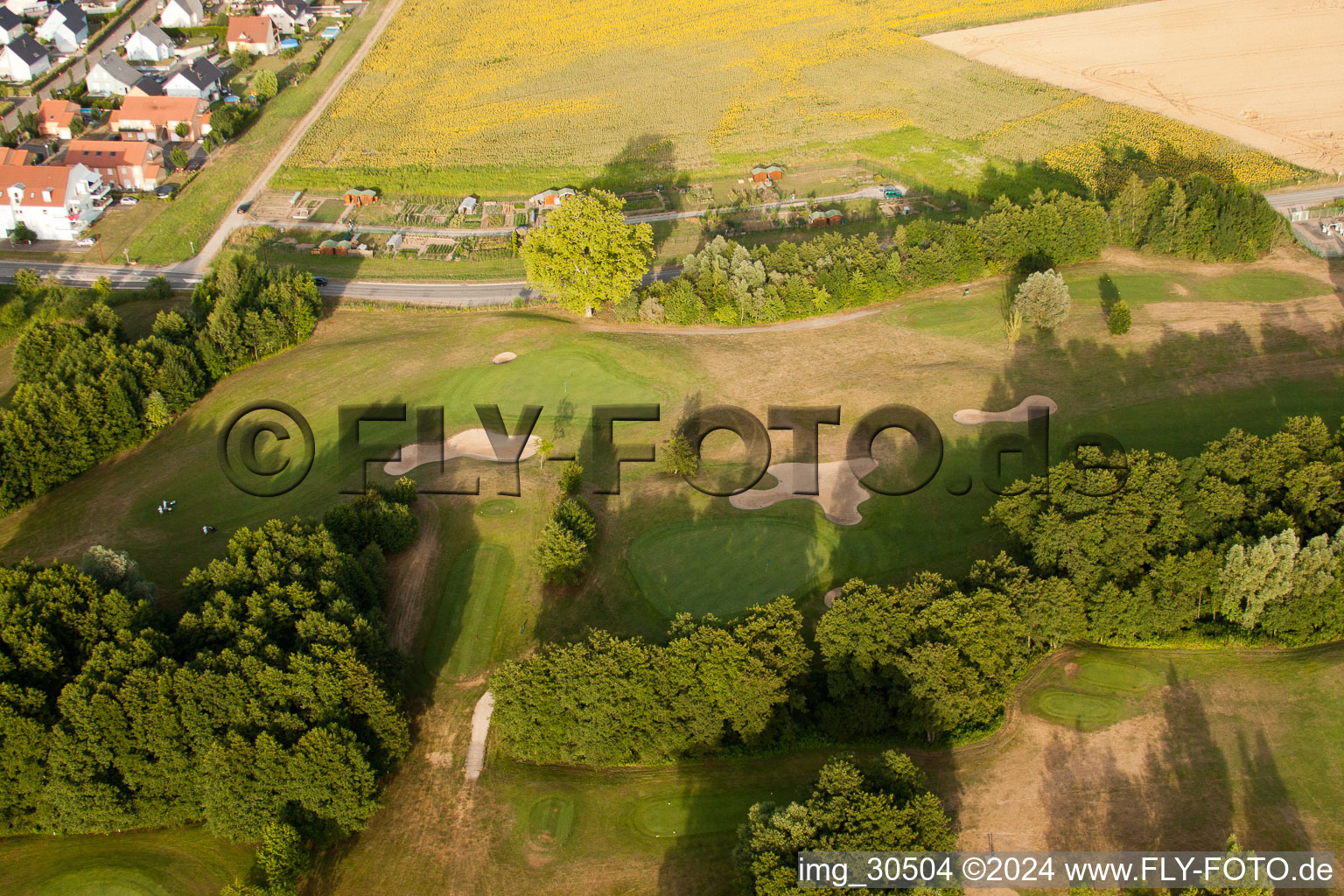 Aerial view of Golf Club Soufflenheim Baden-Baden in Soufflenheim in the state Bas-Rhin, France