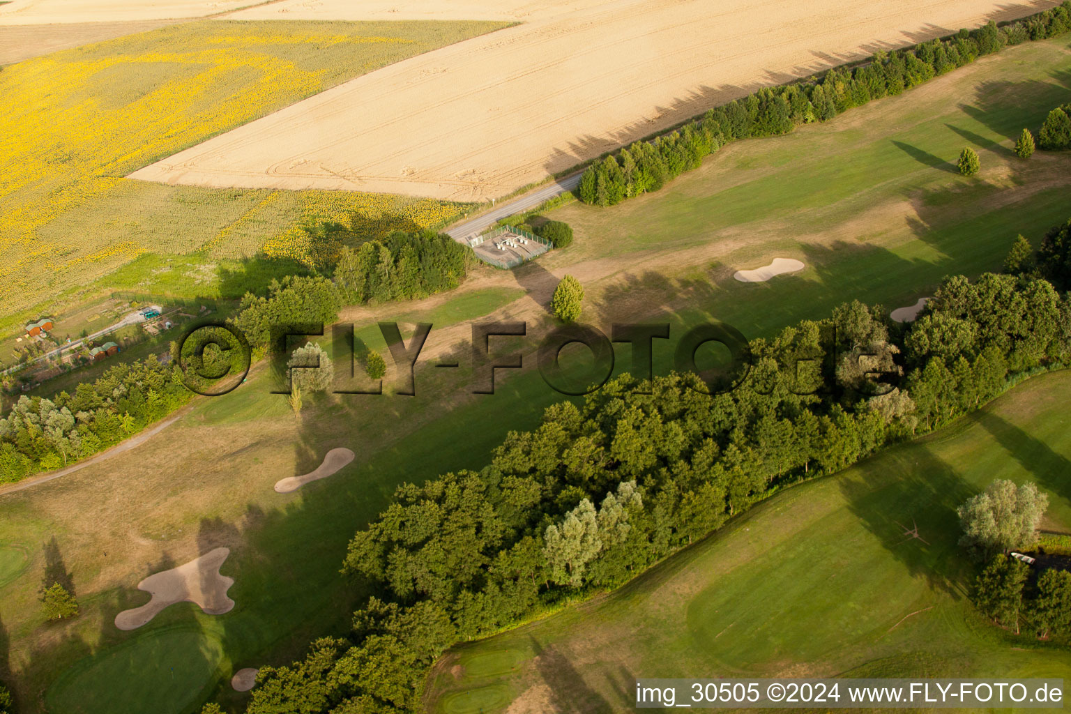 Aerial photograpy of Golf Club Soufflenheim Baden-Baden in Soufflenheim in the state Bas-Rhin, France